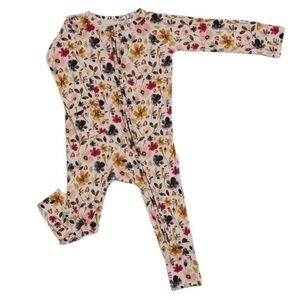 Butterscotch Babies Convertible Watercolor Floral Footie One Piece Sleeper
